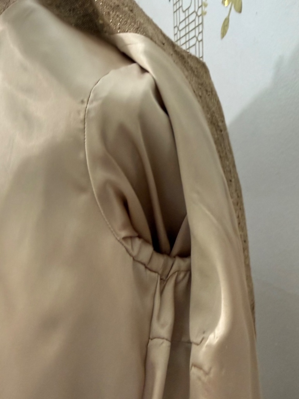 So Jackie O VTG, "Original Milly of New York" Duster w/ Gold Flecked Tweed, SZ 4 - Picture 10 of 11